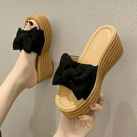 Giligiliso Cleance Womens Sandale Sandale za žene Drćene ljetne dame Otvoreni nožni prste klinovi Visoke