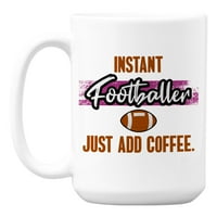 Instant fudbaler samo dodajte kafu Bijela keramička kafa i čaj