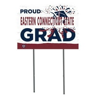 Istočni Connecticut State Warriors 18 24 Ponosan diplomirani dvorišni znak