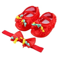 Dječja obuća sa kosom trakom modnih mekanih cipela za toddleru Svestrane haljine cvijeće princeze cipele