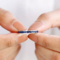 Žene 1. CT kanal Podesio laboratoriju sa okruglim oblikovanjem stvorila plavu safir vječni prsten, rujan,