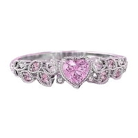 Jednostavna ličnost Ljubav glavni mali svježi prsten za žene prstenovi ružičaste
