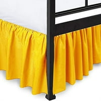 Čista pamučna ruffle suknja - pamuk pune veličine rubu za prašinu sa podijeljenim kutnim krevetom suknja