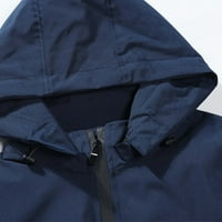 Yanhoo Muška jakna Otvorena jakna WINDBREAR vodootporna kišna jakna dugih rukava s kapuljačom s dugim
