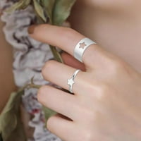 Keusn Par prsten set jednostavan modni nakit Popularni dodaci