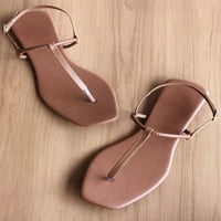 Oucaili ženske sandale Ljetni kanti za gležnjače ravni sandali Neklizajući isječak cipele za cipele
