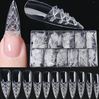 HERONEO FASHION FRANCUSKI PRESON Lažni nokti Kristalni stakleni lažni nokti za kućni salon DIY
