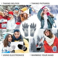Zimske rukavice na dodir snijeg snježni cvjetni tisak Držite toplo za žene i muškarce