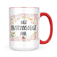 Neonblond sretan cvjetni granični protozoologist krig za poklon za ljubitelje čaja za kafu