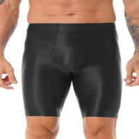 Muški sjajni kompresioni sportske kratke hlače Atletska vježba teretana kratke tajice crni m