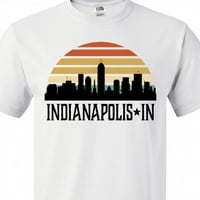 Inktastic Indianapolis Indiana Skyline Retro majica