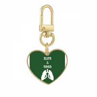 Body pluća disanje Lucky Gold Heart Cleanchain Metalni držač za ključeve