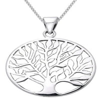 Sterling srebrni veliki keltski stablo života privjesak na boi lancu ogrlicu