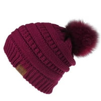 PXIAKGY kape za žene Ženska moda Držite tople zimske kape pletena vunena kašika + jedna veličina