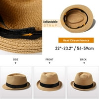Ženska kratka brana slama Sun Hat Fedora Trilby Hat Panama Muškarci Roll up pakiranje plaže