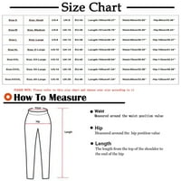 WAVSUF Hlače za žene čišćenje Čvrsti široki noge Khaki hlače veličine 3xl