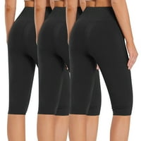 Symoidne ženske joge Capri gamaše - čvrsta sa džepovima joga na klirensu crne ljetne hlače za žene veličine