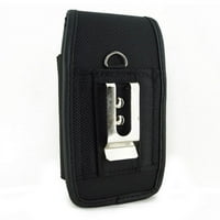 Crno Čvrsto platno Telefon zaštitni otvor za kaiš za kaiš za kaiš Klip Q za LG Power Podeljak - Motorola