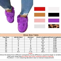 Gomelly Wnter Bowknot Plišani loaferi Mokasinske klizne zimske cipele cipele cipele veličine 4.5-11.5