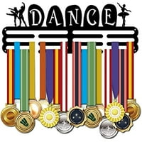 Balet Medal Haveler Dance Medal Hoops Sportski medaljini držač za medalje Smještaj za 60+ medalje crne