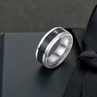 Prsten za žene Titanium čelična temperatura Temperatura karoserije Pametna temperatura Promjena boje