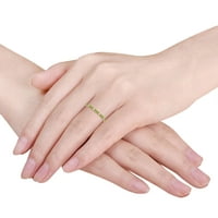 Carat 14K Rose Gold Peridot i dijamantska godišnjica venčanja za žene za žene