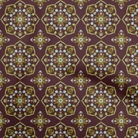 Onuone viskoza šifon smeđa tkanina azijska ornamenta cvjetna pločica haljina materijala tkanina za ispis