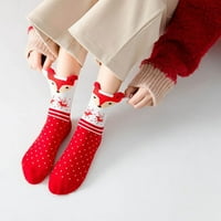 Čarape za čišćenje odraslih božićni otisak ELK starija srednjo pamučna cijev čarape Bo čarape Rollbacs