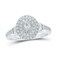 Dijamantna ponuda 10kt bijela zlatna žena Okrugli dijamantski ovalni prsten CTTW