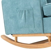 Tapacirana moderna stolica za ljuljanje, komforna akcentna stolica sa podstavljenim sjedištem, fotelja