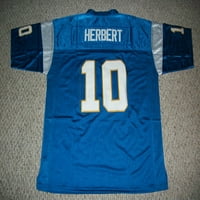 Neigned Justin Herbert Jersey Los Angeles Custom Stitched Blue Fudbal New Nema marki Logos Veličine