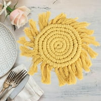 TEBRU COASTER, ručna tkanina Coaster Cup Mat, Crochet CASTERS, za kafić za kućne restorane Tea kuće