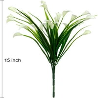 Zukuco umjetno cvijeće Vanjski lažni Calla cvijeće Lily Lily Cvijeće UV otporne na FAU biljke zelenilo