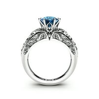 Vintage inspirirani dizajn London Blue Topaz zaručnički prsten