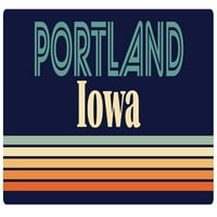 Portland Iowa Vinyl Decal naljepnica Retro dizajn