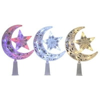 Mubineo Božićno stablo sa svijetlim zvijezdama Moon Snowflakes Three Twer za desktop dekoracije za zabavu