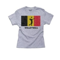 Belgija Olympic - Odbojka - zastava - Silhouette Boy's Pamučna majica