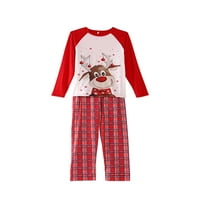 Sunost Božić koja odgovara pidžami za obitelj, porodica Xmas PJS postavlja kućne odjeće za spavanje