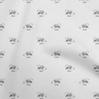 Onuone pamučne svilene bijele tkanine retro medvjeda quilting zalihe ispisa šivaće tkanine sa dvorištem