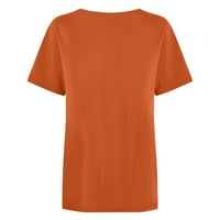 Amousa majice za žene Ženska labava majica Suncokret tiskani uzorci Ležerne prilike kratkih rukava bluza