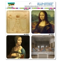Poznati Leonardo Da Vinci slike Mona Lisa Posljednja prekretnice Slap-Stickz Premium naljepnica