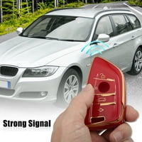Ključ za daljinski upravljač Ključni poklopac za poklopac za BMW serije meko TPU sa tipkom CRVENA