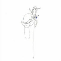 Bajkovita manžetna naušnica francuski stil elf tassel uho isječak bez piercing minđuša za žene naušnice