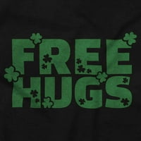 Besplatni zagrljaji slatki optimistični sv. Pattys Muška grafička majica Tees Brisco Marke 5x