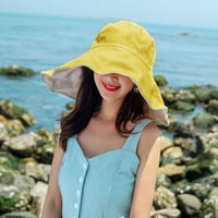 Kripyery Women Fisherman Hat toplo-izolirajuća čvrsta boja koja se može prati protiv UV dvostruka ljetna