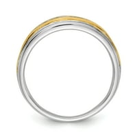 0,50ct. CZ Čvrsti pravi 14k bijeli i žuti zlatni muški prsten