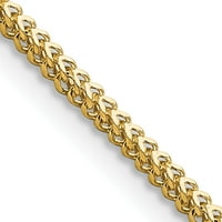 14k žuto zlato Franco lanac napravljen u Peru FRA045-22