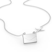 Ogrlica s bloketom sretna cvjetna granica swaggy u srebrnom koverti Neonblond