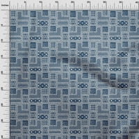 Onuone poliester Lycra tamna mornarica Plava tkanina Geometrijska afrička šivaća materijal za ispis tkanina sa dvorištem širom