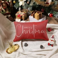 Božićni jastuk, jastuk za bacanje lumbalnog bacanja pokriva seoski kuća ukrasni linjski pravokutni jastuk